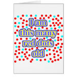 95 Red Dots Old Greeting Card