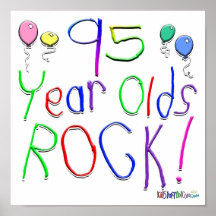 95 Year Olds Rock ! Poster