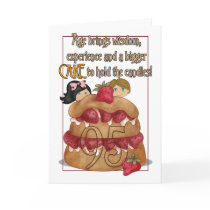 95th Birthday Card - Humour - Cake