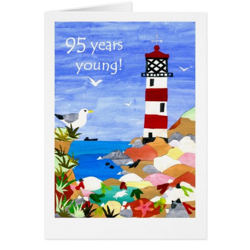95th Birthday Card - Lighthouse
