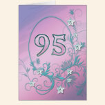 95th Birthday card with diamond stars cards