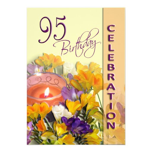 95th Birthday Celebration party invitation