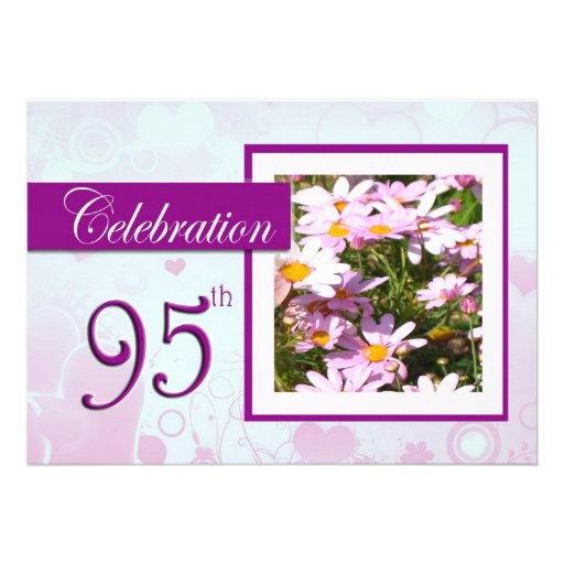 95th Birthday Celebration party invitation - Daisy | Zazzle