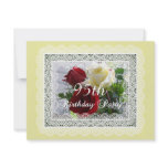 95th Birthday Party Celebration-Red/Yellow Roses Announcement