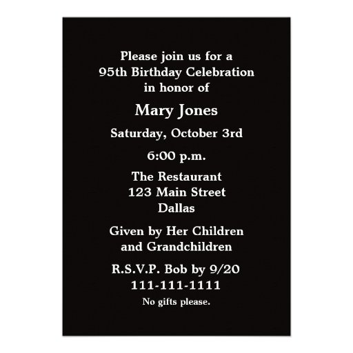 95th Birthday Party Invitation -- Colorful Candles