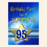 95th Birthday party Invitation for a Superstar. invitations