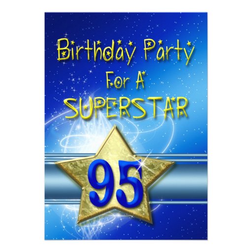 95th Birthday party Invitation for a Superstar.