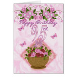 95th Birthday Special Lady, Roses And Flowers - 95 Greeting Cards
