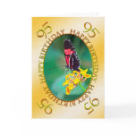 95th Butterfly and flower birthday card