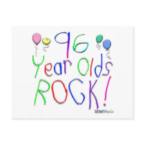 96 Year Olds Rock ! postcards