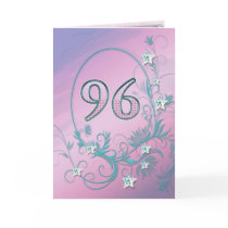 96th Birthday card with diamond stars