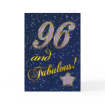 96th Birthday party Invitation Greeting Card