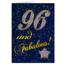96th Birthday party Invitation Greeting Card