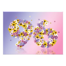96th Birthday party, with flowered letters Invitation