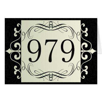 979 Area Code Card by