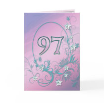 97th Birthday card with diamond stars