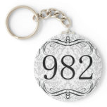 982 Area Code Keychain