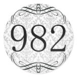 982 Area Code Round Sticker