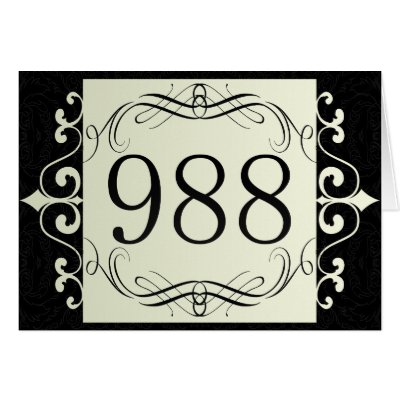 988 Area Code Greeting Card by