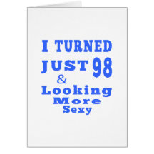 98 birthday designs greeting card