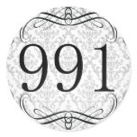 991 Area Code Round Sticker