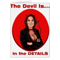 999 becomes 666 Funny Satire Bachmann 2012 Card