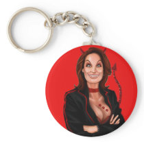 999 becomes 666 Funny Satire Bachmann 2012 Keychain