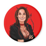 999 becomes 666 Funny Satire Bachmann 2012 Magnets