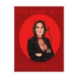 999 becomes 666 Funny Satire Bachmann 2012 Postcard