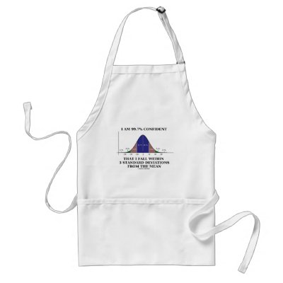 99.7% Confident Within 3 Standard Deviations Mean Apron by wordsunwords