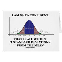 99.7% Confident Within 3 Standard Deviations Mean cards by wordsunwords 99.7% Confident Within 3 Standard Deviations Mean cards