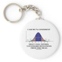 99.7% Confident Within 3 Standard Deviations Mean Keychains