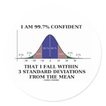99.7% Confident Within 3 Standard Deviations Mean stickers by wordsunwords 99.7% Confident Within 3 Standard Deviations Mean stickers