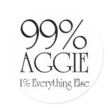 99% Aggie stickers