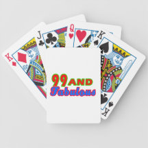 99 and Fabulous Birthday Designs Bicycle Poker Cards