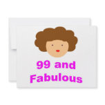 99 and Fabulous! Personalized Invites