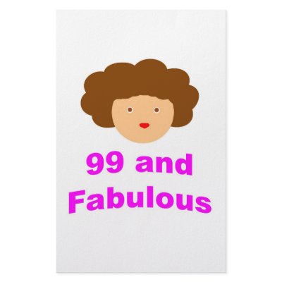 99 and Fabulous! Personalized Stationery by oddballbirthdays9