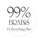 99% Brains stickers