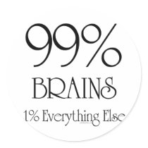 99% Brains Stickers