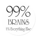 99% Brains stickers