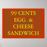 99 CENTS SANDWICH POSTERS
