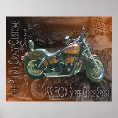 99 FXDX SuperGlide Sport-PlumbCrazy Custom Series Print by wksimages