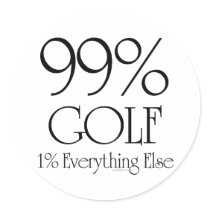 99% Golf Round Sticker