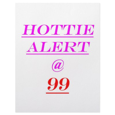 99 Hottie Alert Custom Letterhead by oddballbirthdays6