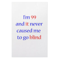 99 never gone blind stationery design