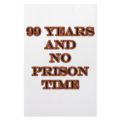 99 No prison time Stationery Design by oddballbirthdays3