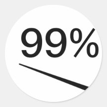99 Percent Round Sticker