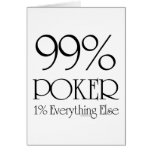 99% Poker Greeting Card