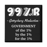 99%r Gettysburg Address government of 1% Refrigerator Magnet