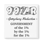 99%r Gettysburg Address government of 1% Refrigerator Magnet